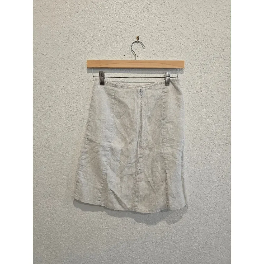 Gap linen light blue and white skirt sz 0 - Picture 2 of 4